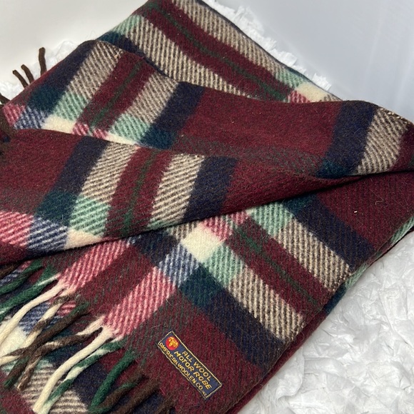 VINTAGE PACIFIC MILLS CAR ROBE ALL WOOL BLANK 62" x 54" AMERICAN WOOLEN CO. INC - Picture 1 of 7